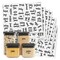 375 Pantry Labels for Containers, Preprinted Clear Kitchen Labels for Organizing Storage Canisters & Jars, Black Script + Numbers + Date Stickers (Water Resistant)